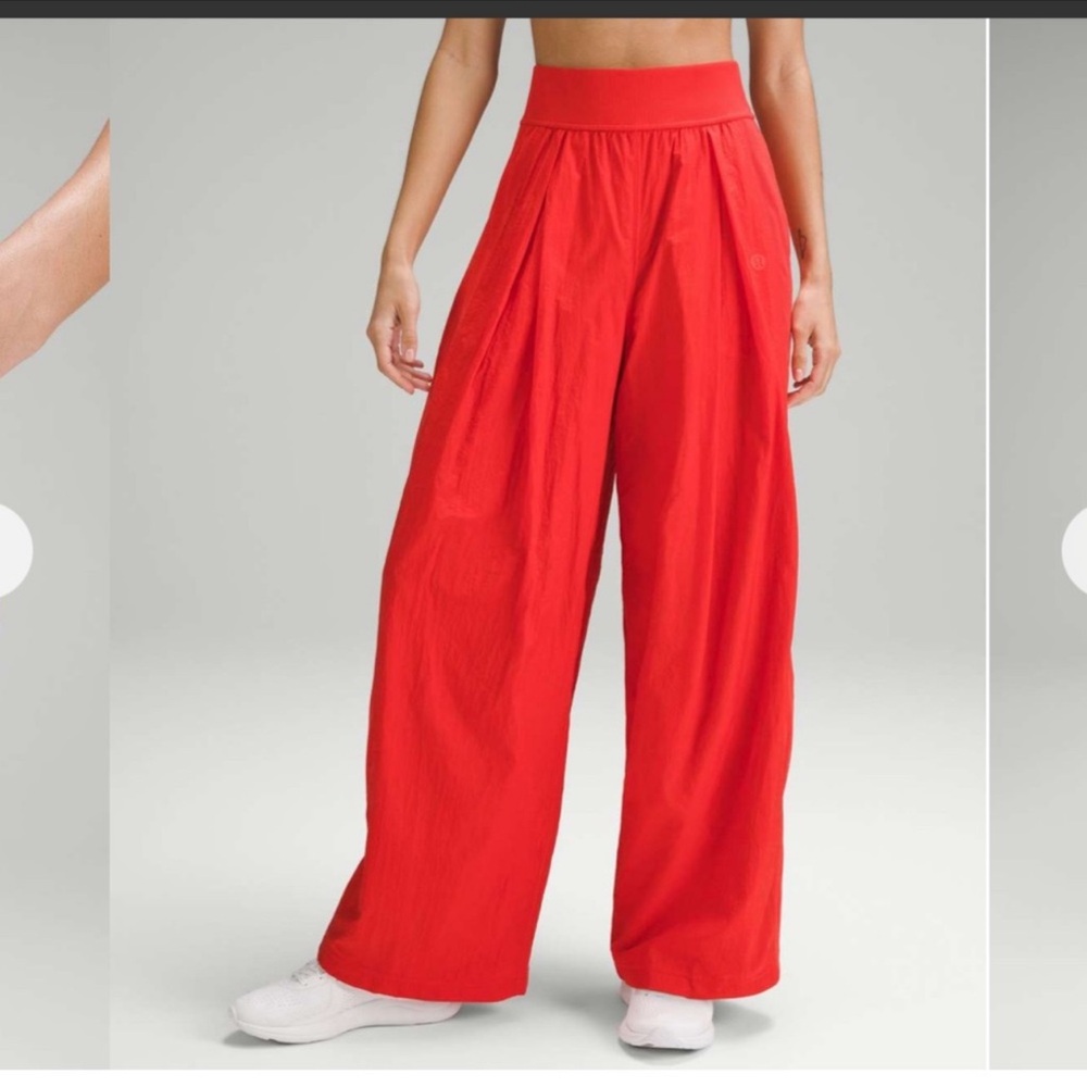 Lululemon Lightweight Tennis Mid-Rise Track Pants Full Length Hot Heat Red 12